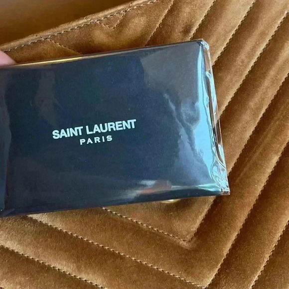 YSL Saint Laurent College Chain Bag Quilted Suede Designer Handbag Crossbody - Picture 12 of 16